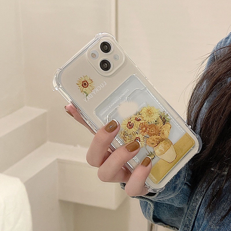 Ốp lưng iphone ốp Điện Thoại Họa Tiết Hoa Hướng Dương Cho iPhone 14 13 12 11 PROMAX XS XR XSMAX SE2020 6 7 8P