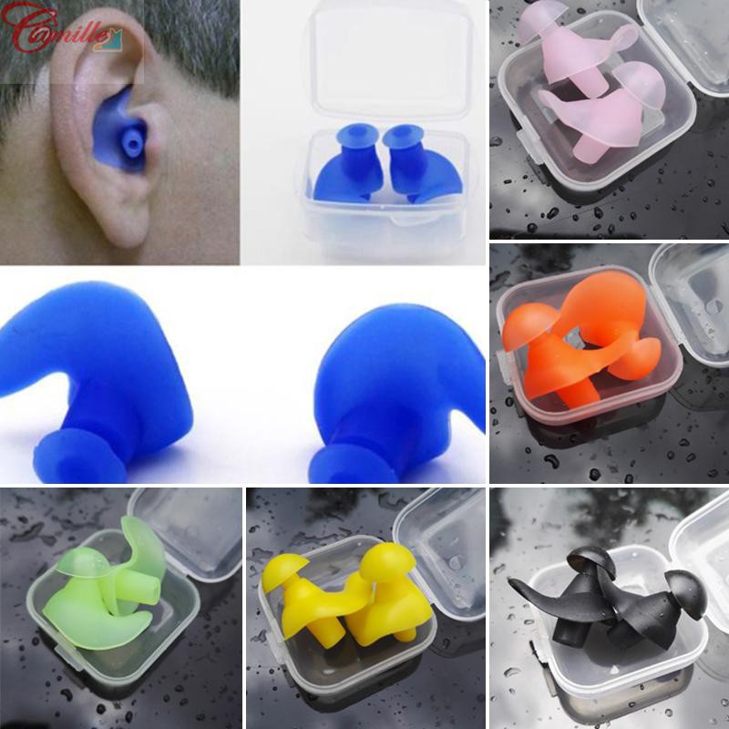 Nút Bịt Tai Lặn Biển Bằng Silicone + Pc Chống Thấm Nước Cho Người Mới Bắt Đầu