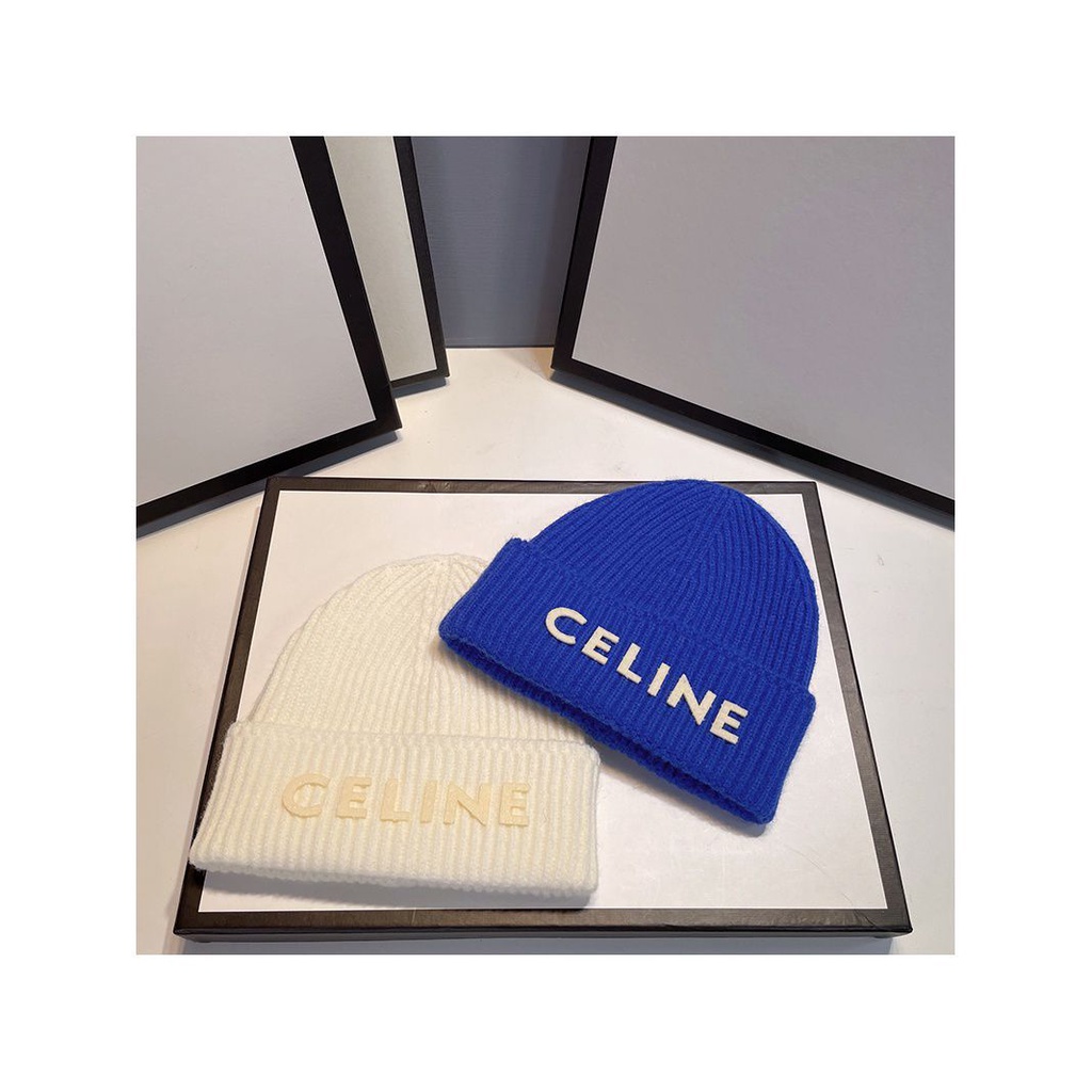 Dfdd21 Mũ Len Dệt Kim In Chữ celine Thời Trang Thu Đông Cho Nam Nữ