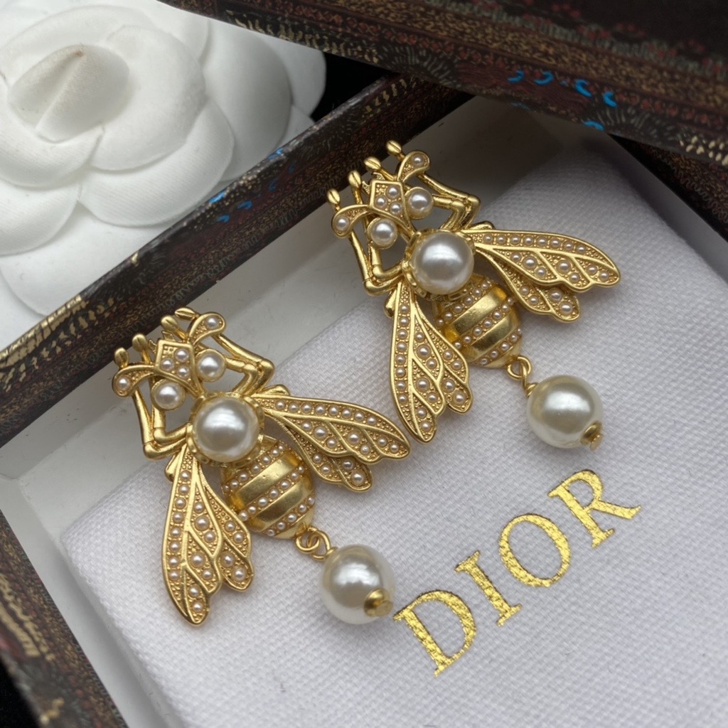 Vòng cổ/Vòng Tay Họa Tiết Chữ Dior Đính Ngọc Trai Thanh Lịch Thời Trang