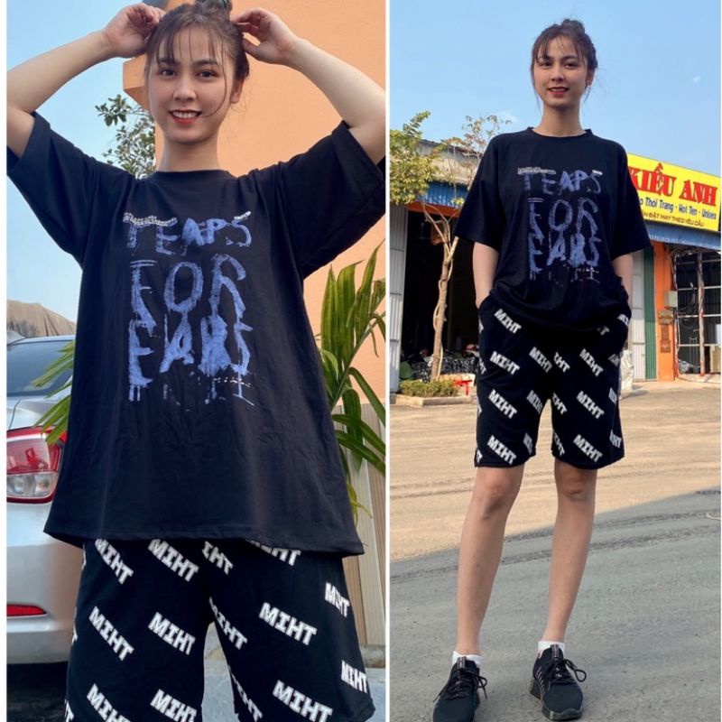 Áo thun chữ khói, AN MINH, chất cotton giãn 4 chiều dầy đẹp mịn mát, form thụng tay lỡ, nam nữ mặc được dưới 65kg