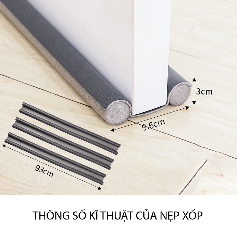 Thanh dán chặn cửa đi hơi máy lạnh, Ron chắn khe cửa ra vào chống bụi, nước mưa