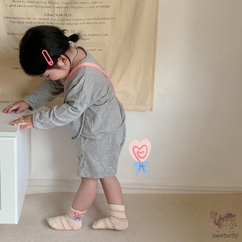 Set 5 Đôi Tất Cotton Kiểu Hoạt Hình Xinh Xắn Đáng Yêu Phong Cách Hàn Quốc Cho Bé