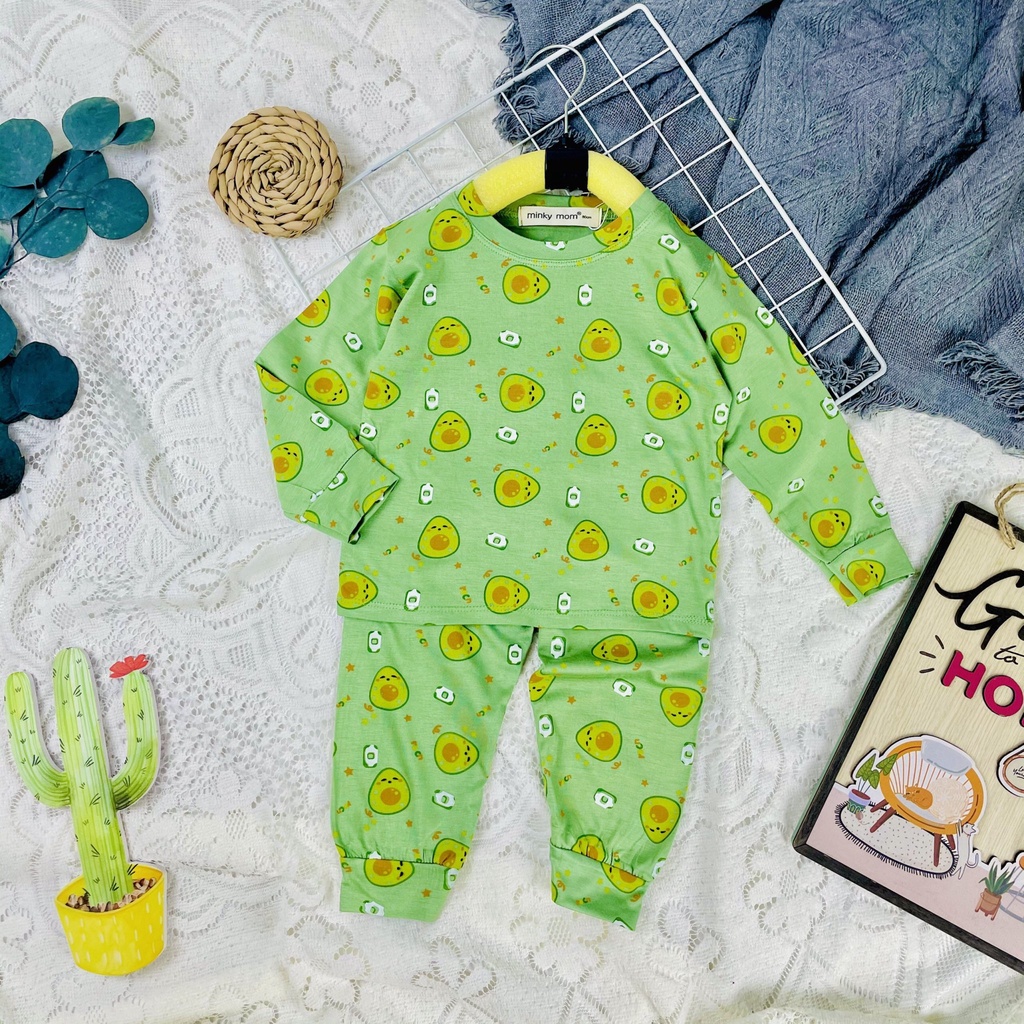 Bộ Thun Lạnh Dài Tay Cho Bé Trai, Bé Gái Minky Mom In Hình Trái Cây Dễ Thương, Bộ Thu Đông Cho Bé - TD2