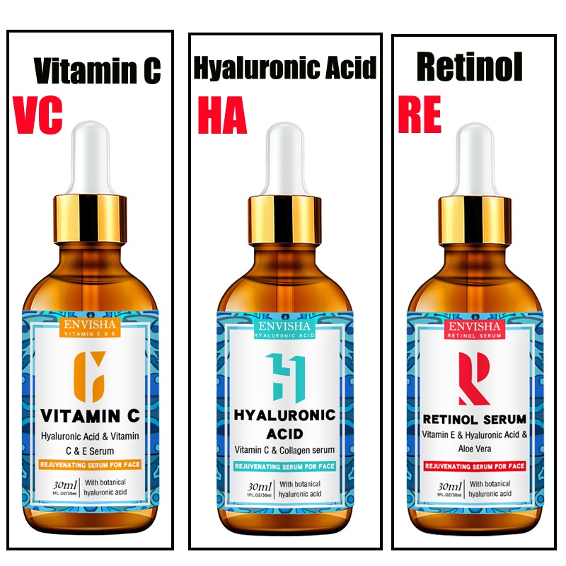 (Hàng Mới Về) Serum Hyaluronic Acid Vitamin C Dưỡng Ẩm Làm Sáng Da Mặt