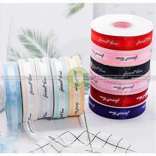 Ruy băng voan chữ Forever Love 2,5cm
