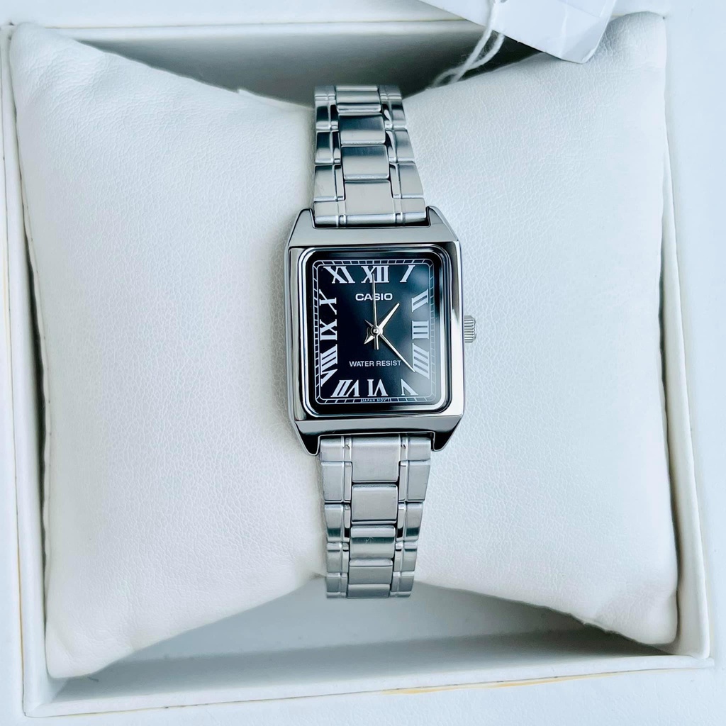 Đồng hồ nữ mặt vuông thời trang Casio LTP V007D-1A Dây thép kính khoáng - Size 22 Bảo hành 1 năm Hyma watch