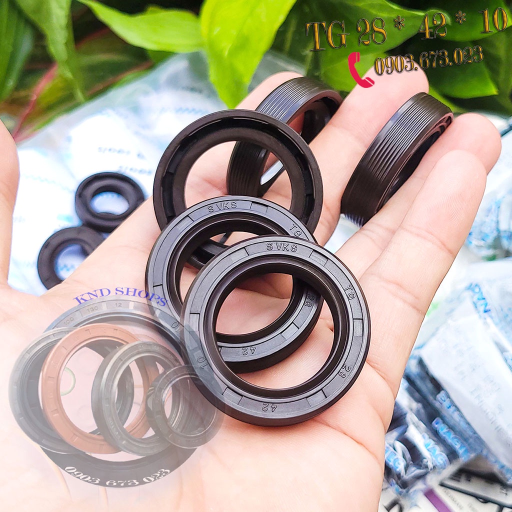 Phốt dầu SVKS TG 28*42*10, Phớt chặn nhớt trục Pully dẫn động trên ô tô, máy tàu thủy và xe cơ giới | KND Shops