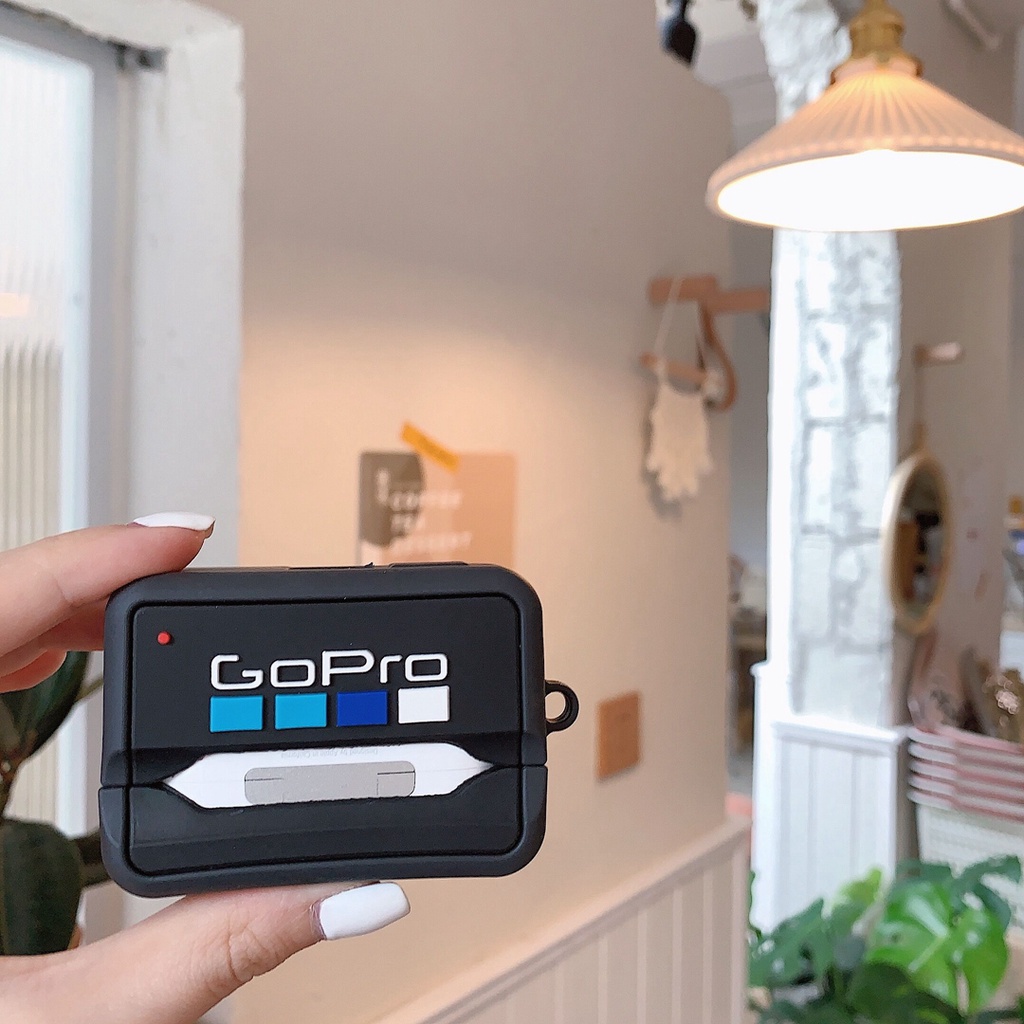 GOPRO Vỏ Bảo Vệ Hộp Sạc Tai Nghe airpods 3 / 2 pro Bằng Silicon Họa Tiết Máy Ảnh Độc Đáo Thời Trang silicone