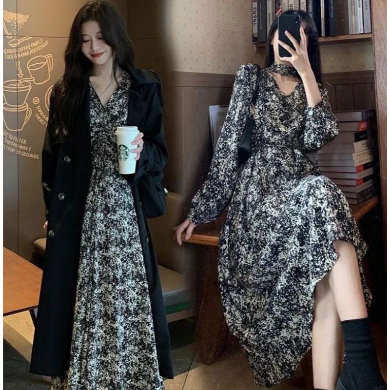 Váy Hoa Nhí Dáng Dài Nữ