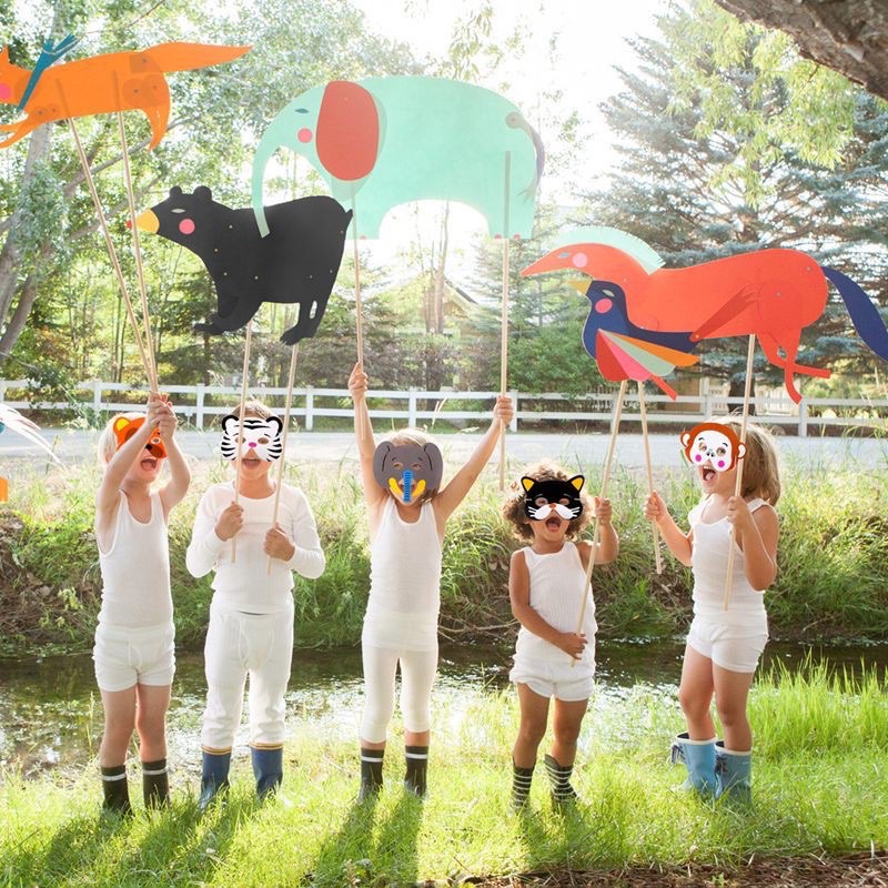 Mặt nạ xốp hình động vật, mặt nạ halloween hoá trang cho bé