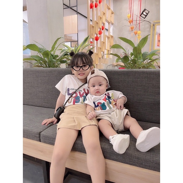 Áo thun  phối màu cầu vồng cho bé , áo thun unisex trẻ em ,  Kid_genZ
