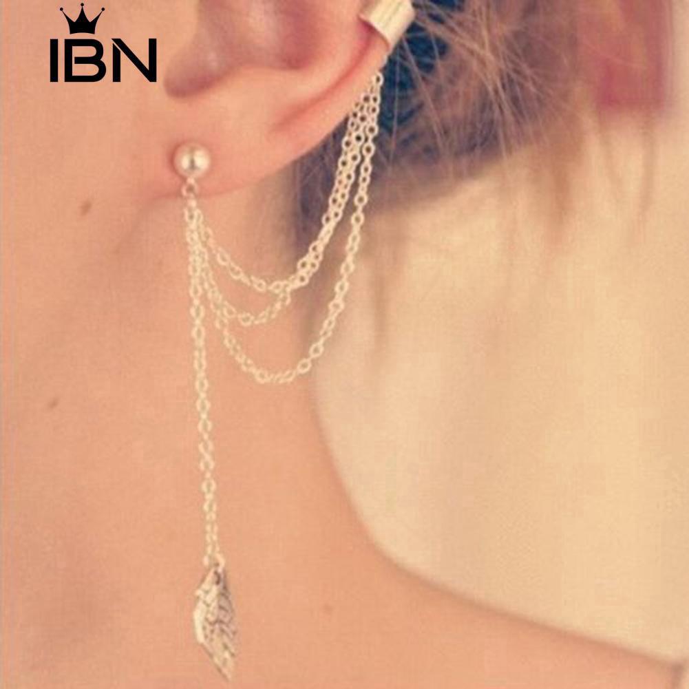 HOT Sales Women ' Tassel Leaf earcuff Leaf earcuff Leaf