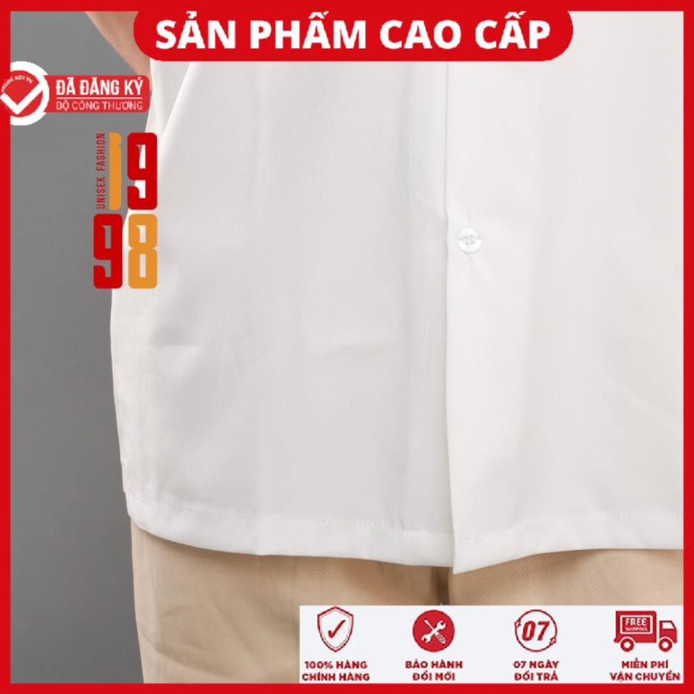 Áo sơ mi tay ngắn áo sơ mi cổ vest tay ngắn from rộng đi học đi chơi