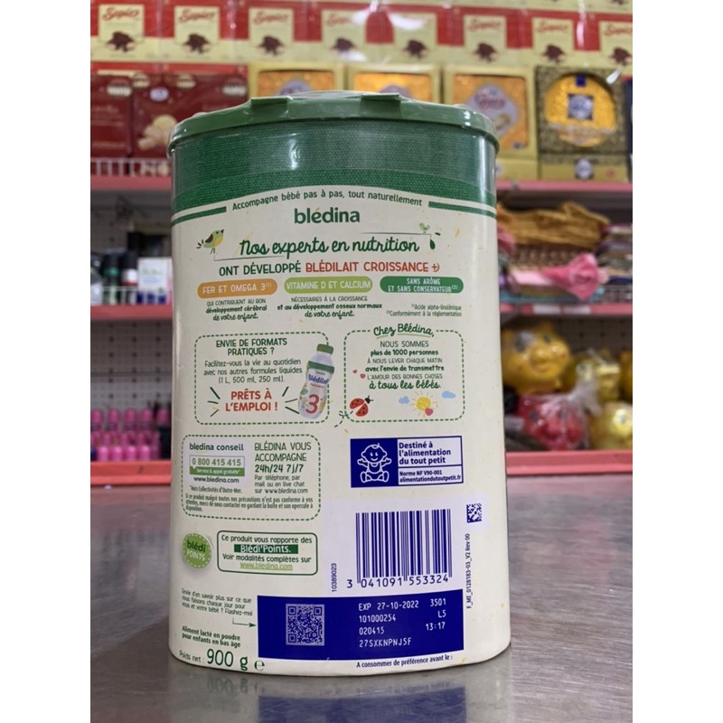 TCCN [Mẫu mới 2020]Sữa bột Bledilait Bledina số 3 hộp 900g [ date mới nhất ]