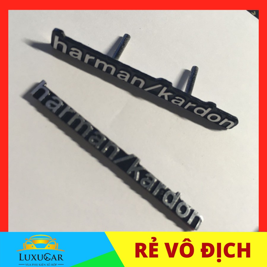 Logo, tem dán loa Harman/kardon chất liệu hợp kim cao cấp phù hợp dán loa mọi loại xe hơi, ô tô