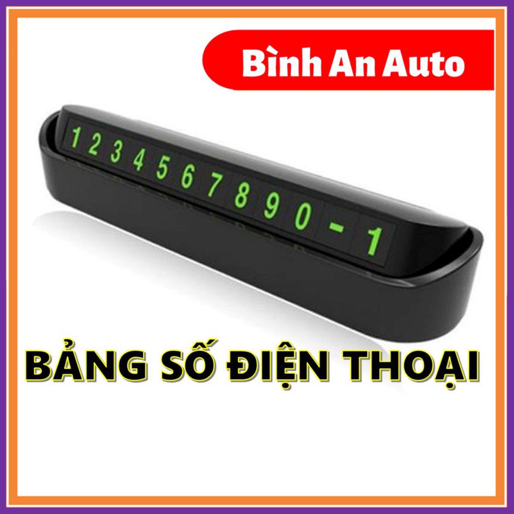 Bảng ghi số điện thoại, thẻ đỗ xe hiển thị số điện thoại gắn Taplo xe hơi kèm búa phá kính - Bình An Auto