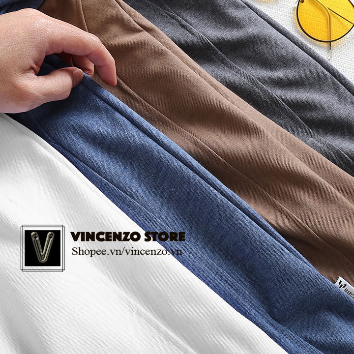 Áo thun nam tay ngắn có cổ polo trơn cao cấp mới, áo phông form rộng Vincenzo Store | BigBuy360 - bigbuy360.vn