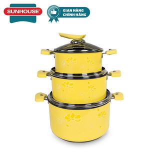 Bộ Nồi Anod Đáy Từ SUNHOUSE SHG1132