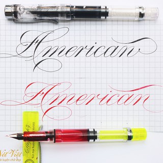 Bút lá tre Luyện chữ đẹp Nét Việt NV088 ngòi G không rỉ-không kén mực-bơm mực dung tích lớn