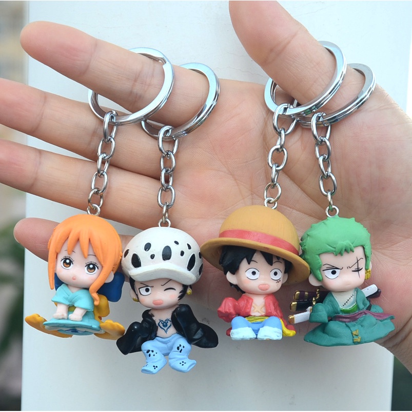 Móc Chìa Khóa Hình Nhân Vật Nami Zoro Luffy Dễ Thương