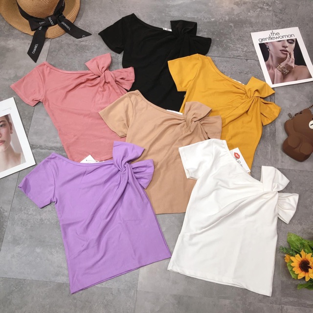 Áo phông zip đẹp nơ vai thiết kế độc lạ (kèm ảnh thật)