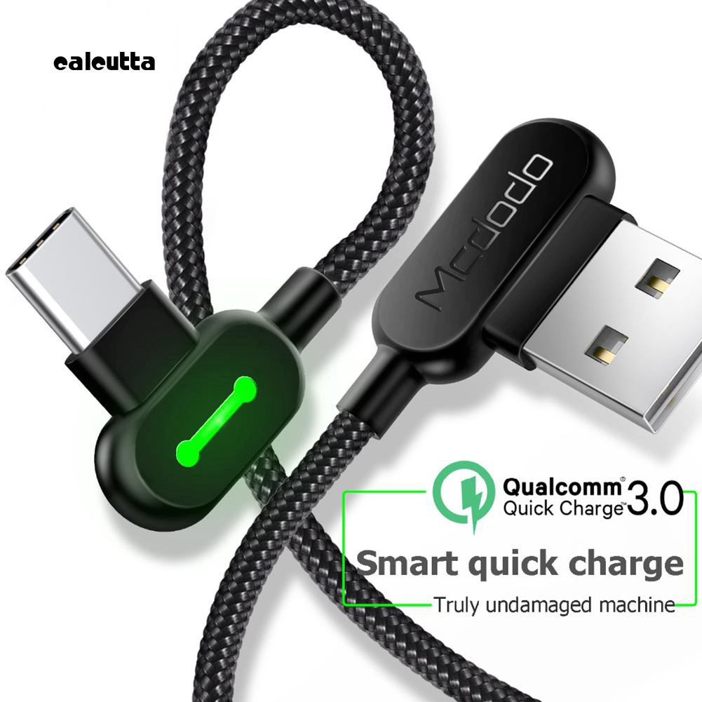 Dây cáp sạc USB nhanh loại C hình chữ L góc phải 0.5m/1.2m/1.8m