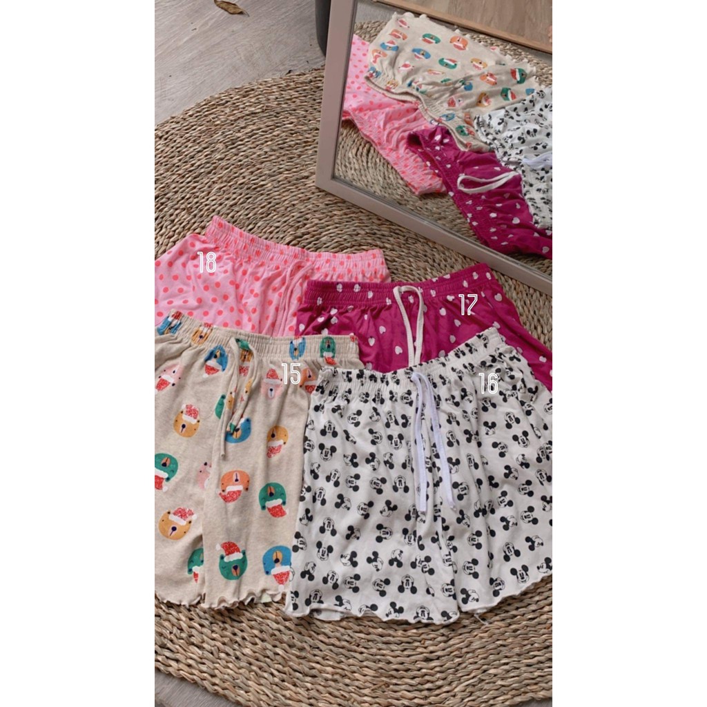 Quần short đùi ngủ cotton nhiều màu (Ảnh thật) | BigBuy360 - bigbuy360.vn