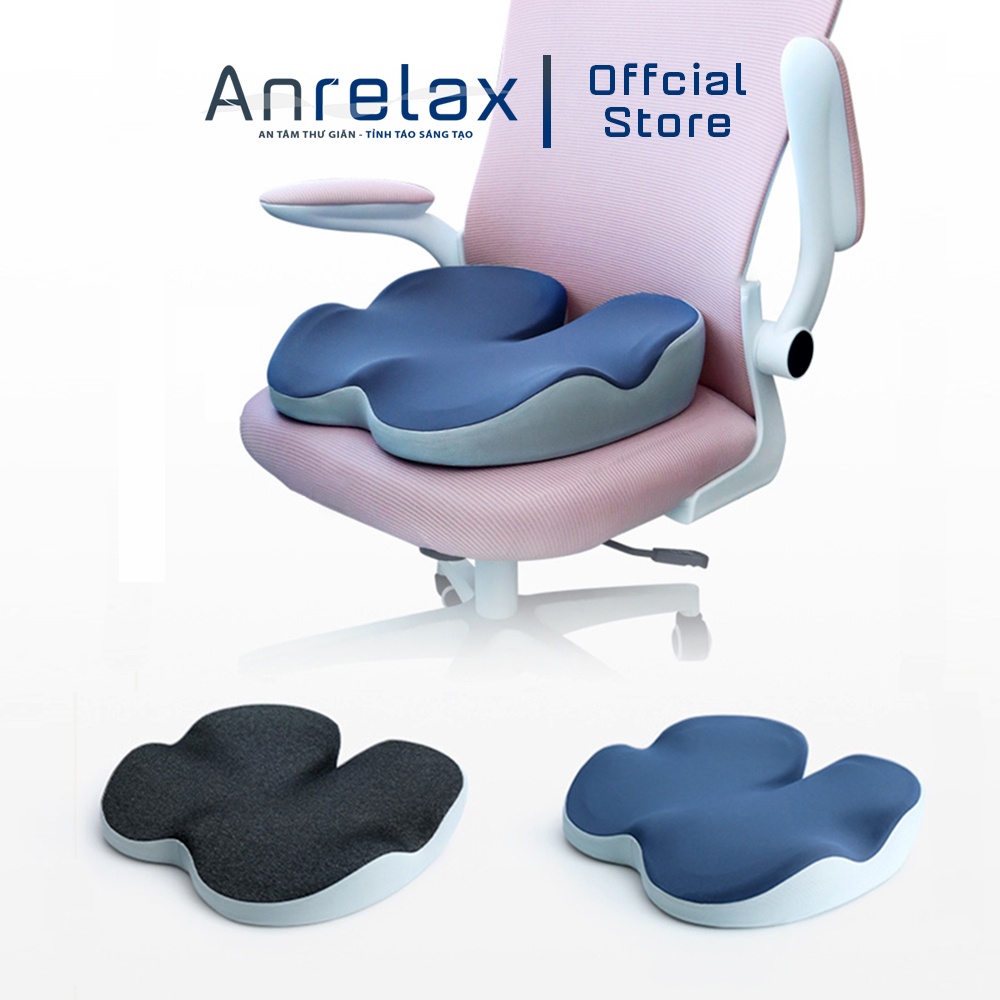 Đệm lót ghế văn phòng chống trĩ, đau xương cụt Anrelax - Chất liệu cao su non mềm mại, êm ái
