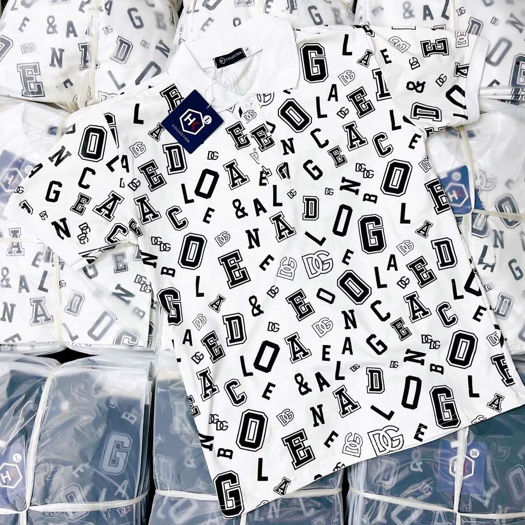 Áo thun POLO nam có cổ tay ngắn chất vải cotton co dãn in họa tiết 3D chữ nổi siêu đẹp mẫu mới nhất shop KING77_FASHION