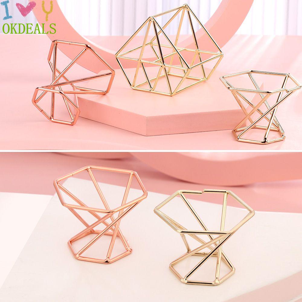 (Hàng Mới Về) Giá Đỡ Mút Trang Điểm Hình Quả Trứng Bằng Kim Loại Sáng Tạo Cho Nữ