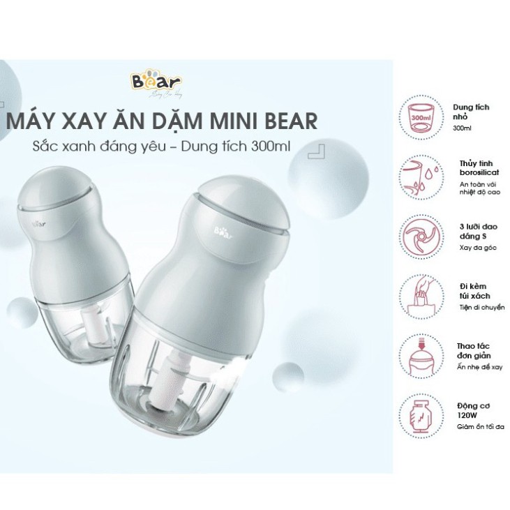 Máy Xay Ăn Dặm Đa Năng 0.3L Bear GR-B03V2 bảo hành 12 tháng - Máy xay đa năng - Máy Xay Bear