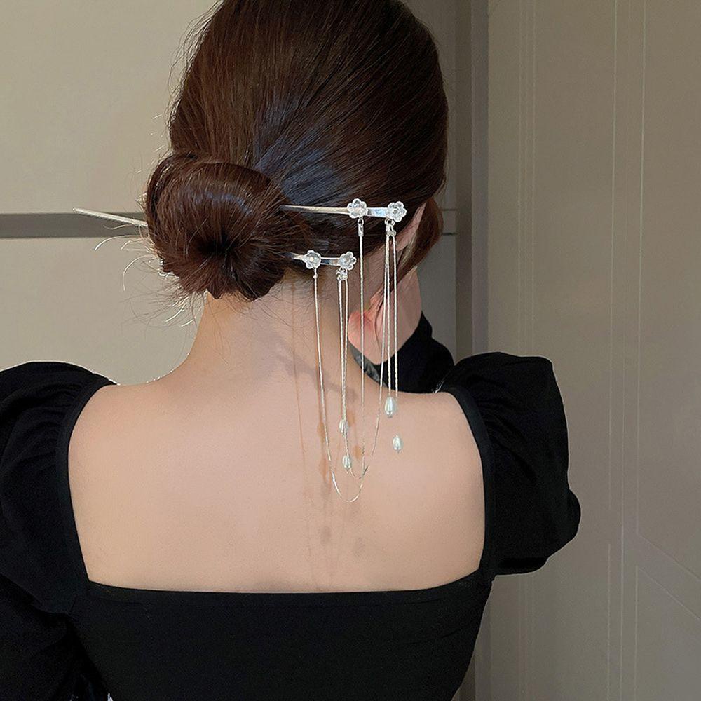 FORBETTER Trâm Cài Tóc Đính Hoa Và Bướm Phong Cách Trung Hoa Cổ Điển Cho Nữ