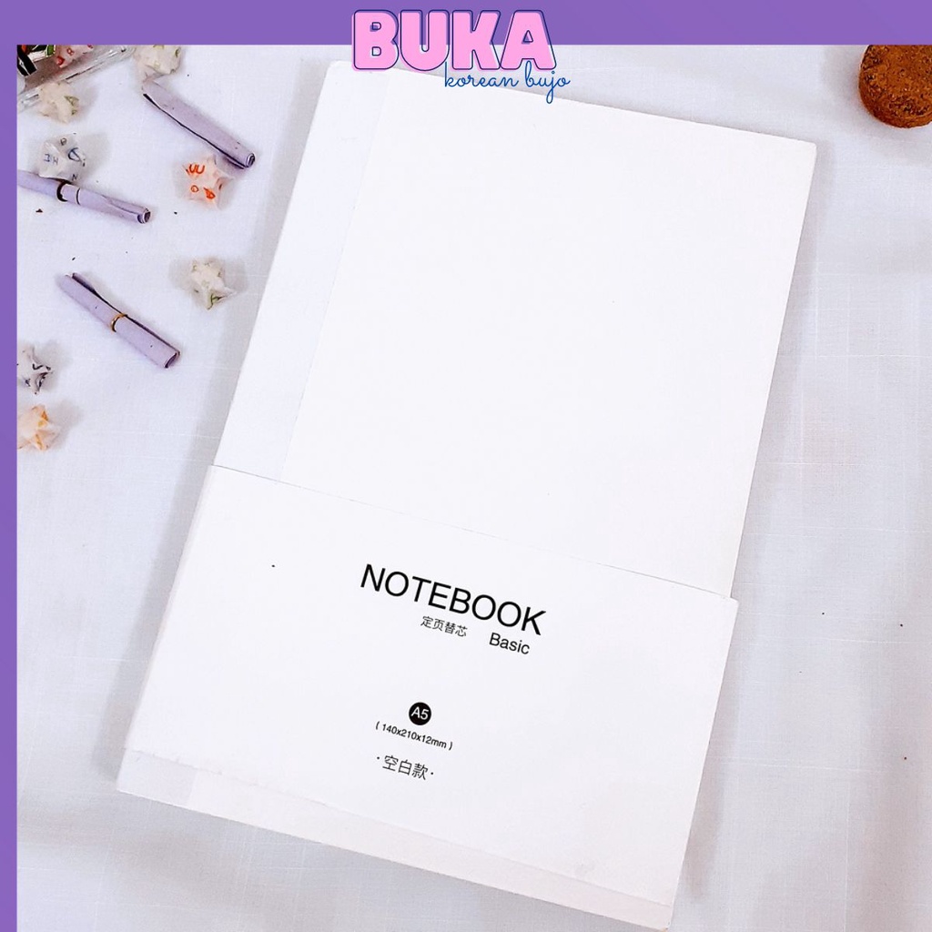 Ruột sổ gài notebook basic A5 - A6 phụ kiện vpp dùng làm sổ planner, sổ ghi chép, Kingdecor