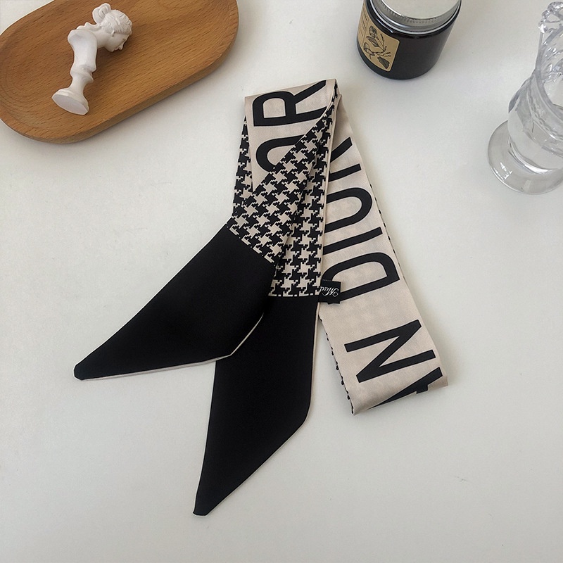 Dây Buộc Tóc Thắt Nơ Họa Tiết Caro Phong Cách Hàn Quốc Cổ Điển Thời Trang Cho Nữ