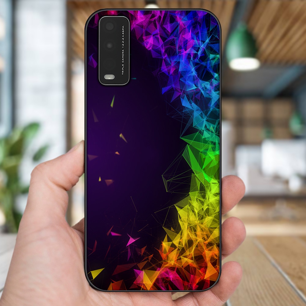 Ốp lưng Vivo Y20, Y20s, Y12s viền đen in hình hoạ tiết 3D