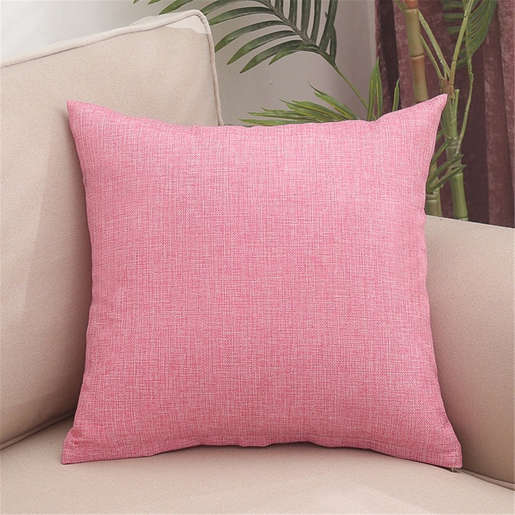 Vỏ gối ghế ngồi hình vuông chất liệu vải lanh trơn trơn kích thước 40x40.45x45.50x50.55x55 dành cho trang trí nội thất