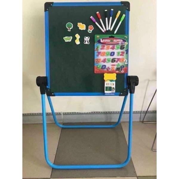 Bảng Flipchart 2 Mặt Xoay Lật 360 Độ Cho Bé Tập Vẽ Có Từ Tính, Xoá Dễ Dàng, Không Bám Bụi, Phù Hơp Cho Bé Từ 2-6 Tuổi