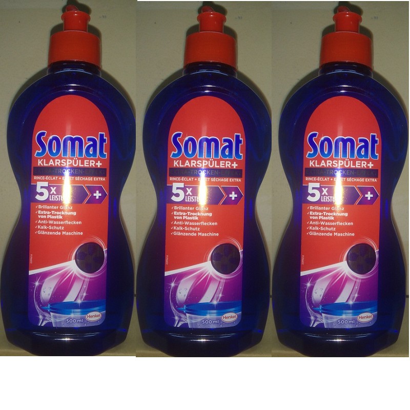 Nước làm bóng Somat (Combo 3 chai ) chuyên dùng cho máy _ Nước trợ xả Somat