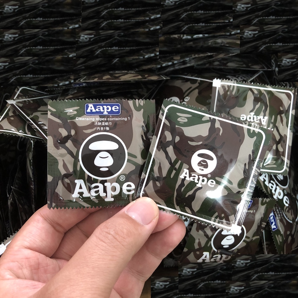 [Combo] Khăn ướt Supreme, Giấy ướt Supreme, Aape, Mastermind đội lốt 3 con sâu Combo 10 cái, 20 cái