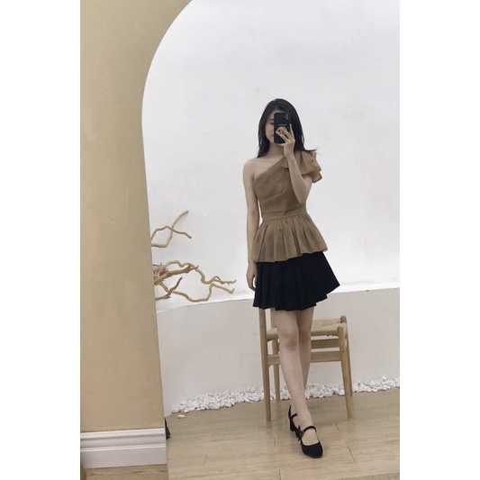 (SẴN) Áo lệch vai có nơ M35