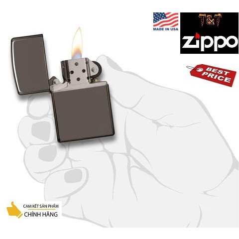 Zippo Black ice - đen huyền băng