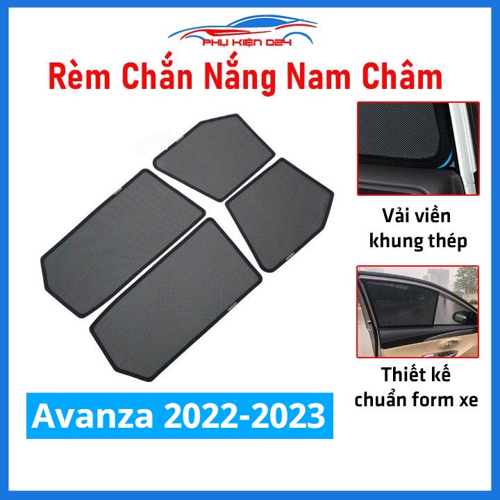 Bộ rèm chắn nắng Avanza 2022-2023-2024 cố định nam châm thuận tiện