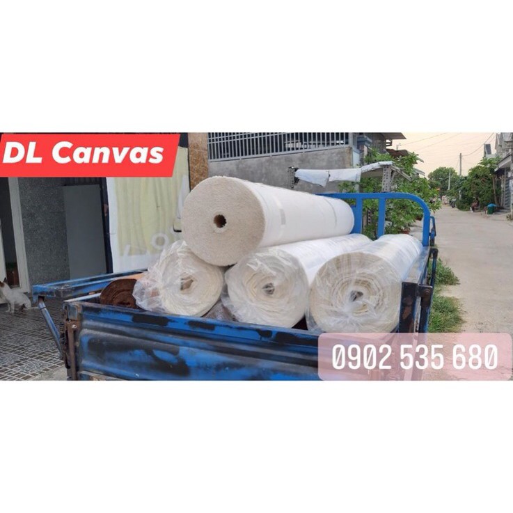 Vải bố canvas trắng tinh - Khổ 1m6 - Sản xuất Túi Vải Bố