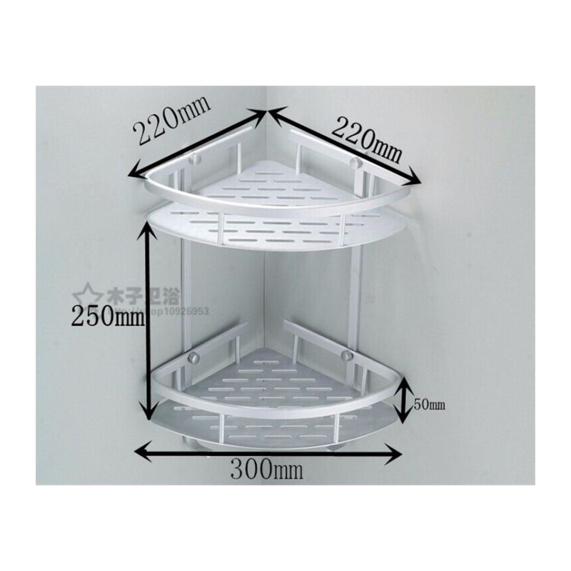 Kệ Góc Tam Giác 2 Tầng Nhôm Cao Cấp