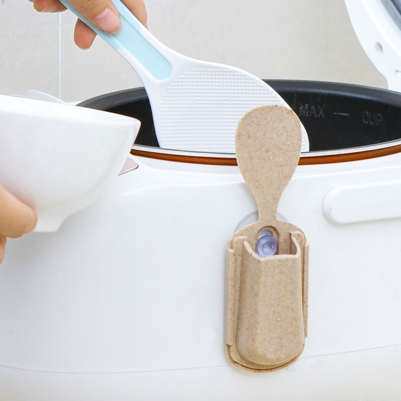 Giá đỡ giữ muỗng xới cơm gắn nồi cơm điện tiện lợi cho nhà bếp
