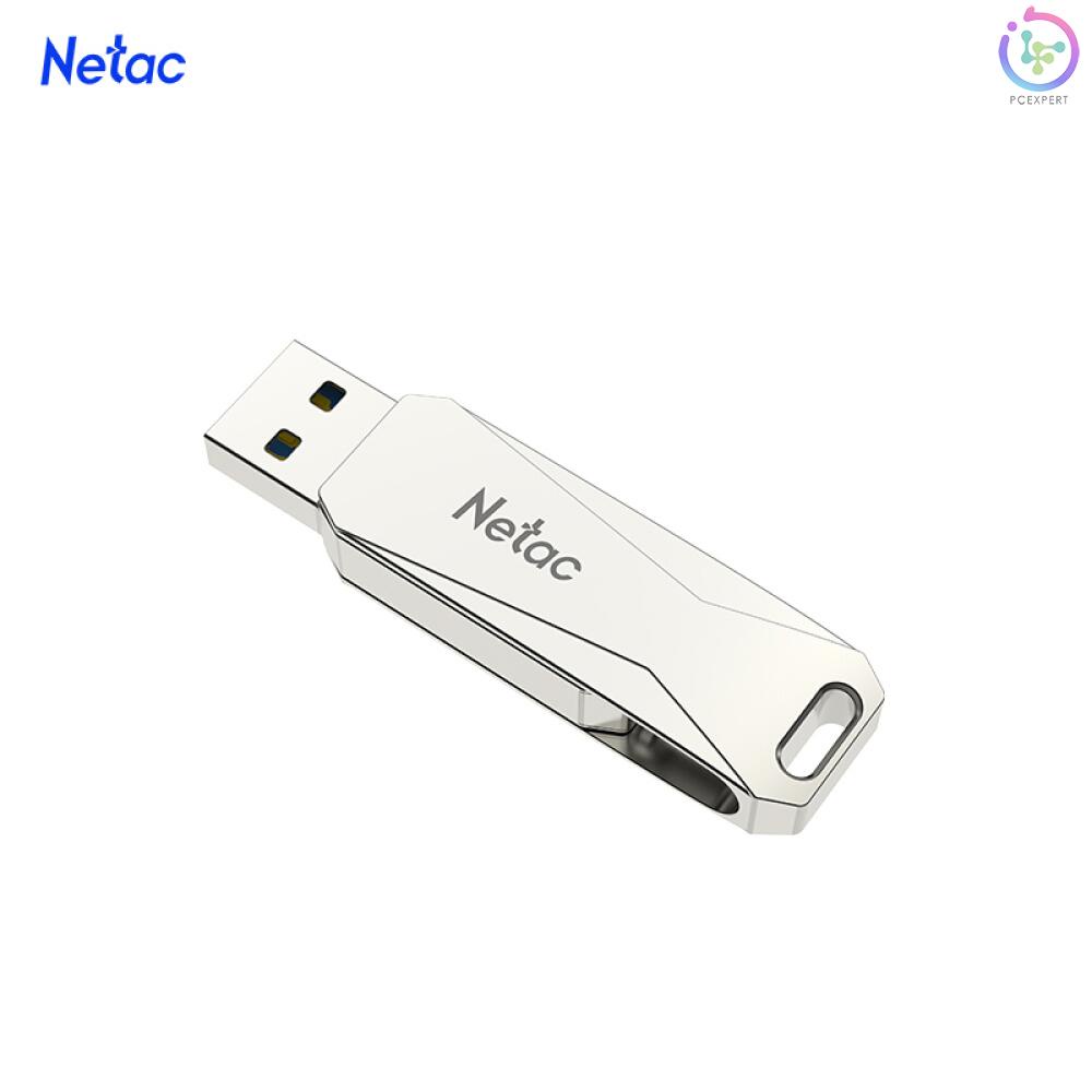 Netac U782C 64GB Type-C + USB Double Interface Flash Drive Plug &amp; Play Mobile Phone Memory Expansion U Disk Silver