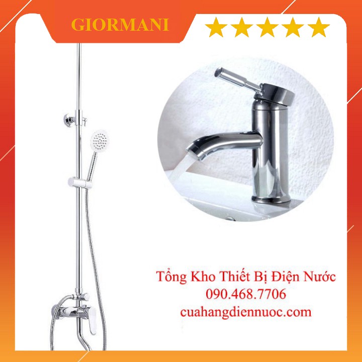 Sen tắm, Combo bộ sen cây kèm vòi lavabo nóng lạnh cao cấp SC20-SNL15