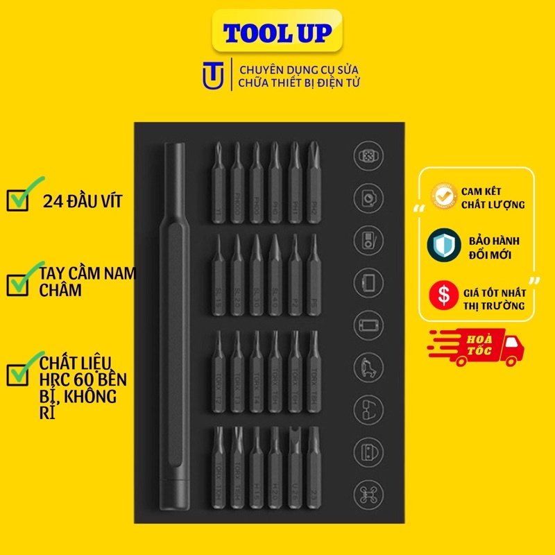 Bộ Tua Vít Đa Năng 25 Chi Tiết Dùng Sửa Chữa Điện Thoại, LapTop -Tool.up.store