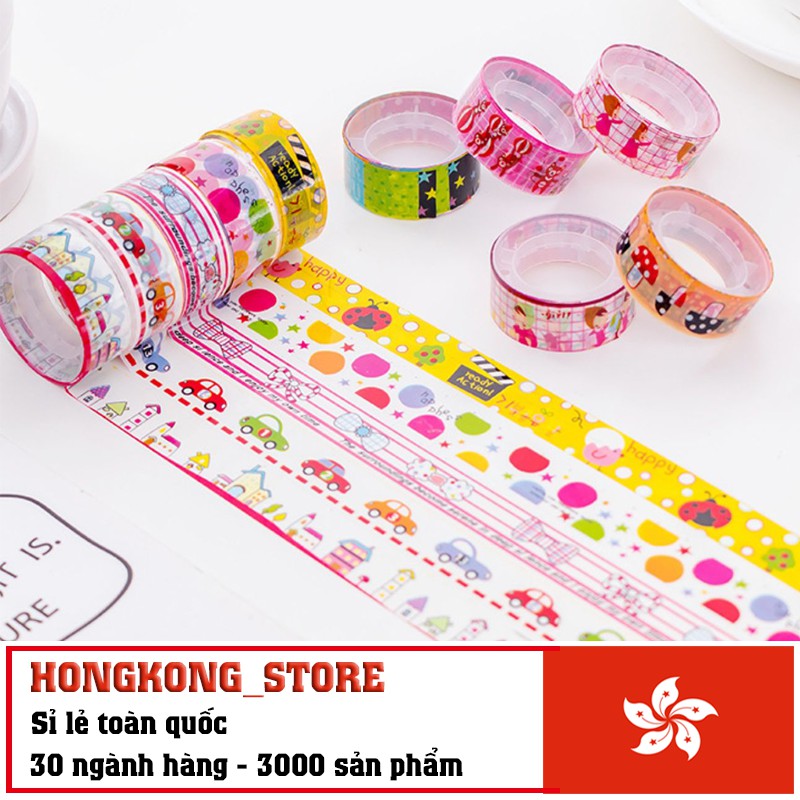 Băng dính sticker nhiều mẫu mã đẹp độc đáo - Băng dính văn phòng phẩm cho bé